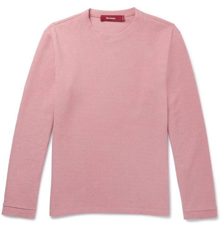 Photo: Sies Marjan - Dale Ribbed Cotton-Blend Sweatshirt - Men - Pink