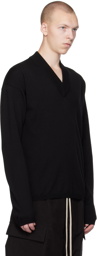 Rick Owens Black V-Neck Sweater