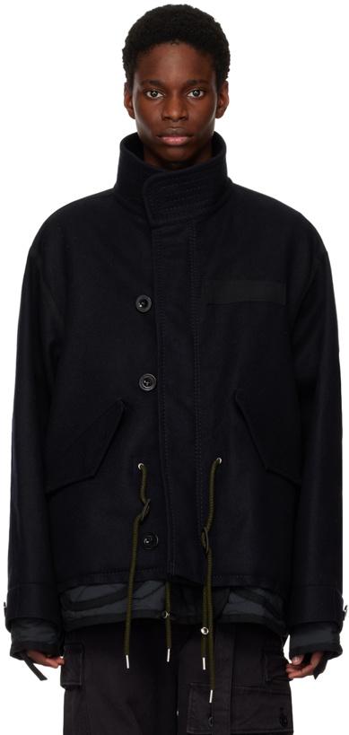 Photo: sacai Navy Layered Jacket