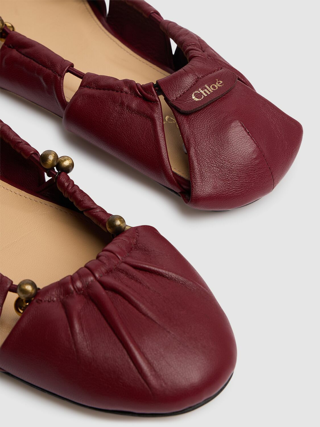 【Chloe】ルナ 10mm レザー バレリーナ CHLOÉ 10mm Luna Leather Ballerina Flats Chloe