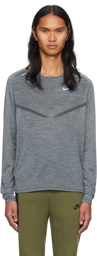 Nike Gray TechKnit Long Sleeve T-Shirt