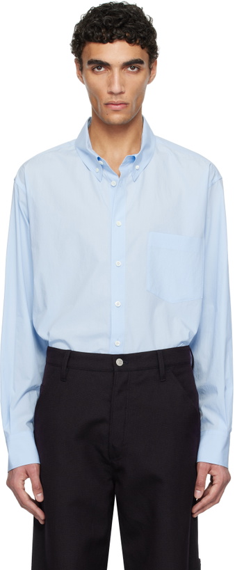 Photo: RECTO Blue Button Down Collar Classic Shirt