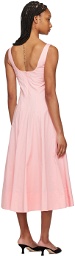 Staud Pink Wells Midi Dress