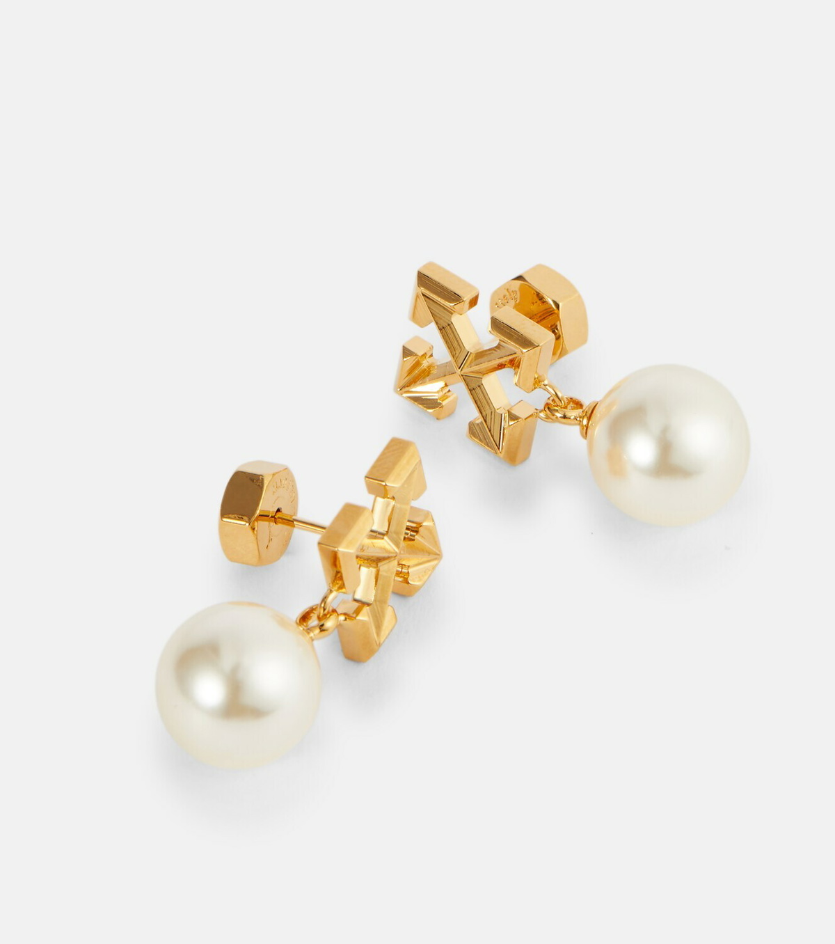 Off-White - Arrows faux pearl earrings Off-White