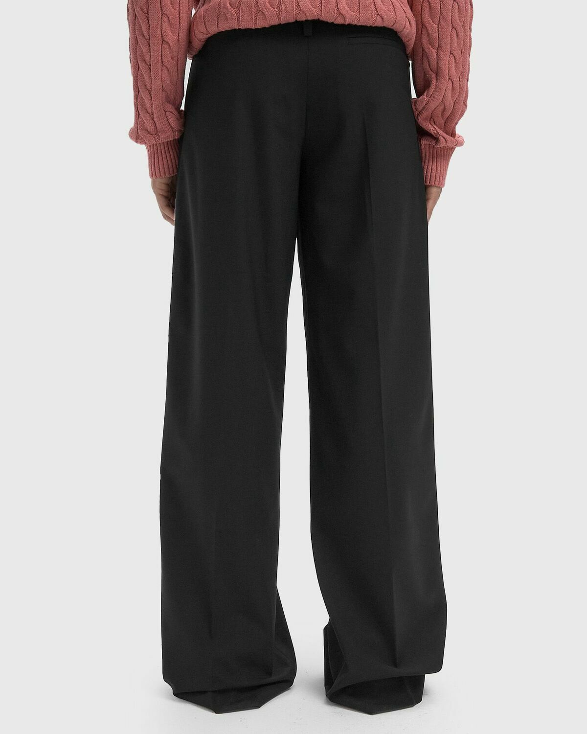 032c WIDE LEG SUIT TROUSERS Black Mens Casual Pant
