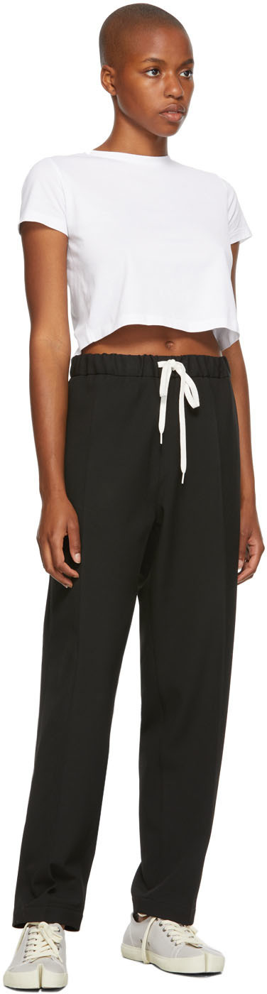 MM6 Maison Margiela Black Drawstring Trousers MM6 Maison Margiela