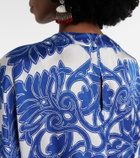 Poupette St Barth Kristen printed satin maxi dress