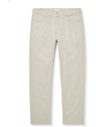 Onia - Straight-Leg Linen-Blend Chambray Trousers - Neutrals