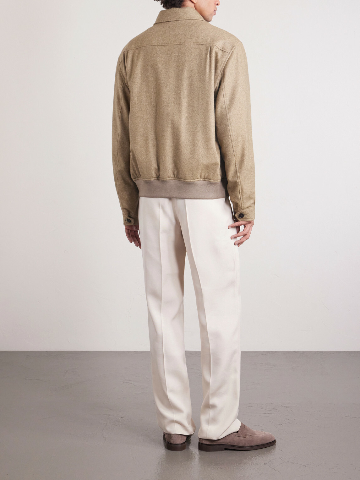 Ralph Lauren Purple label - Herringbone Cashmere Jacket - Brown