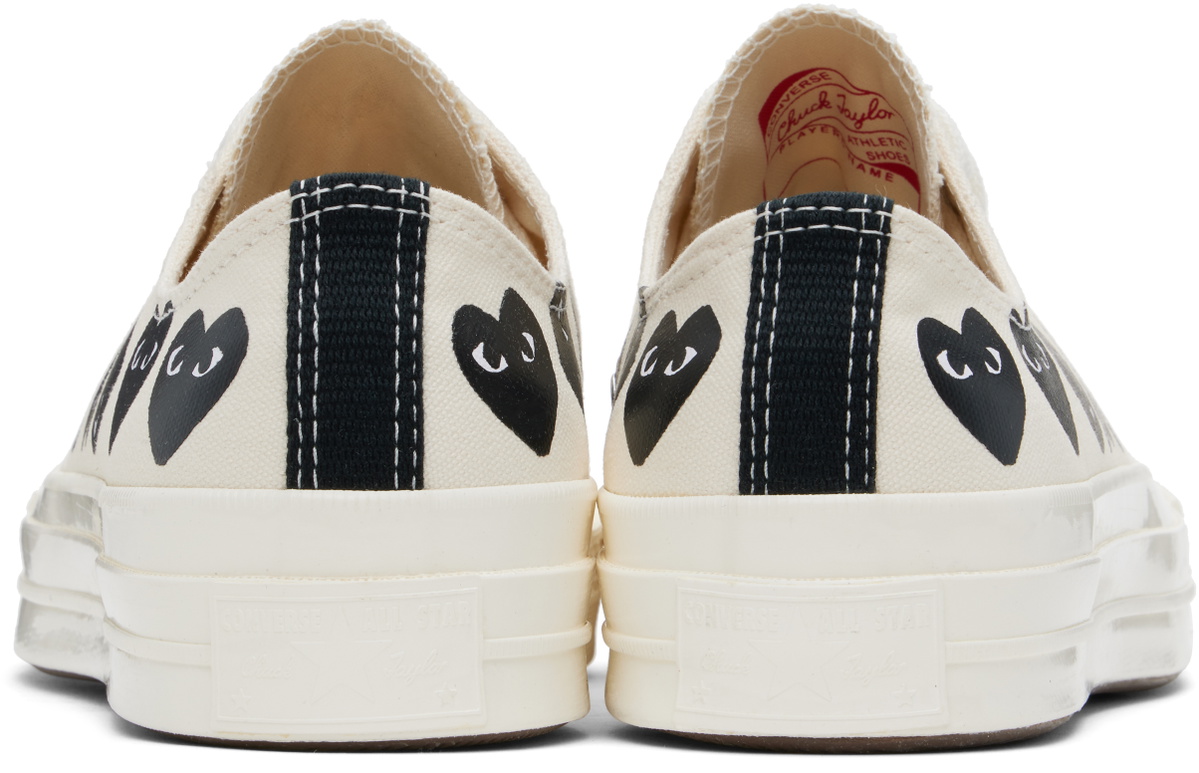 COMME des GARÇONS PLAY Off-White Converse Edition Chuck 70 Multi Heart Low Top Sneakers