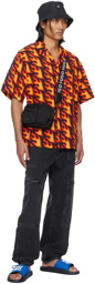 Hugo Black & Orange Oversized Shirt