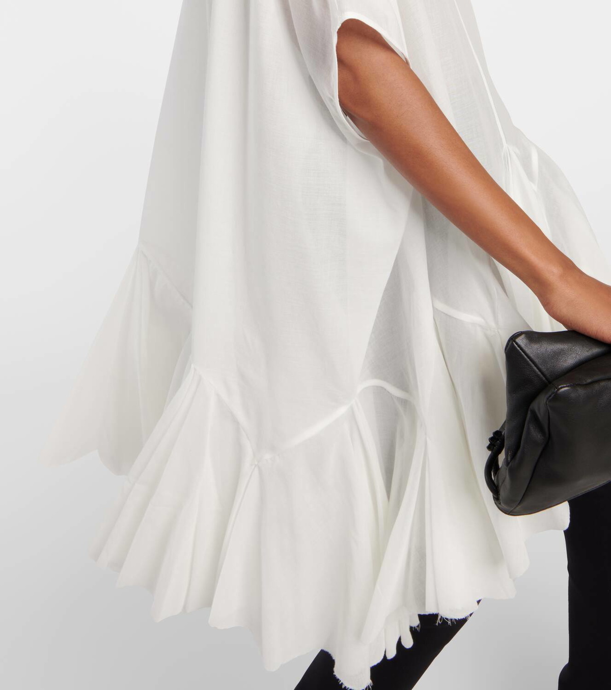 【RICK OWENS】シースルー フリル コットン ミニワンピース Rick Owens Divine asymmetric cotton mini dress Rick Owens