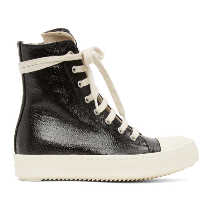 Photo: Rick Owens Drkshdw Black Lacquered High Sneakers