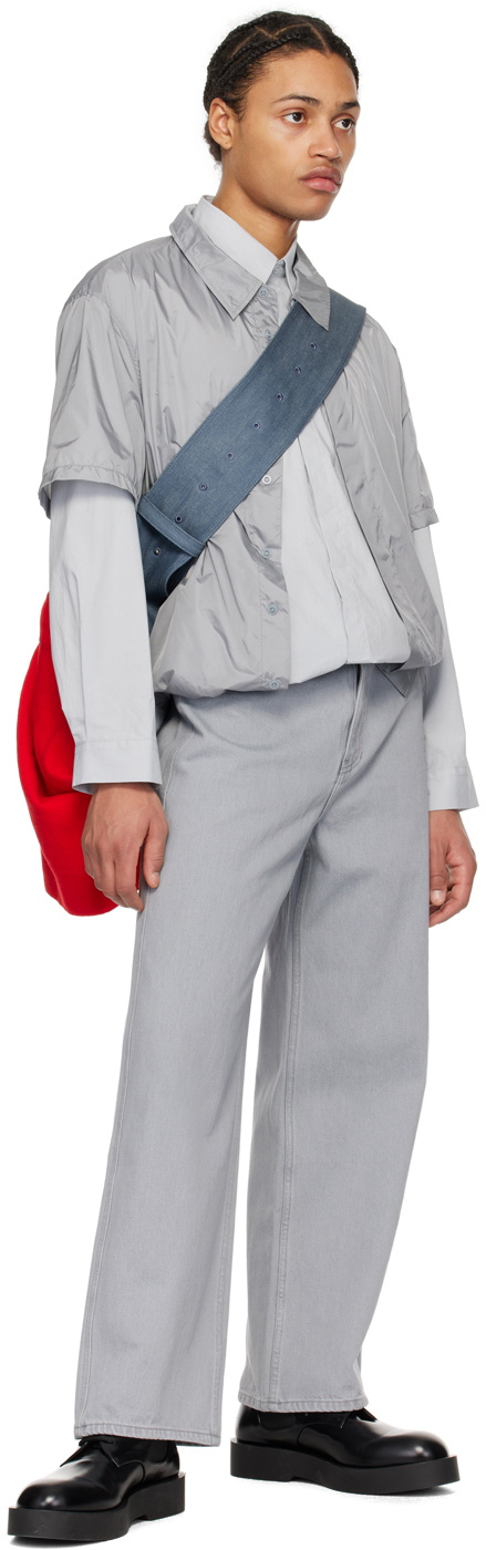 AMOMENTO Gray Bootcut Jeans