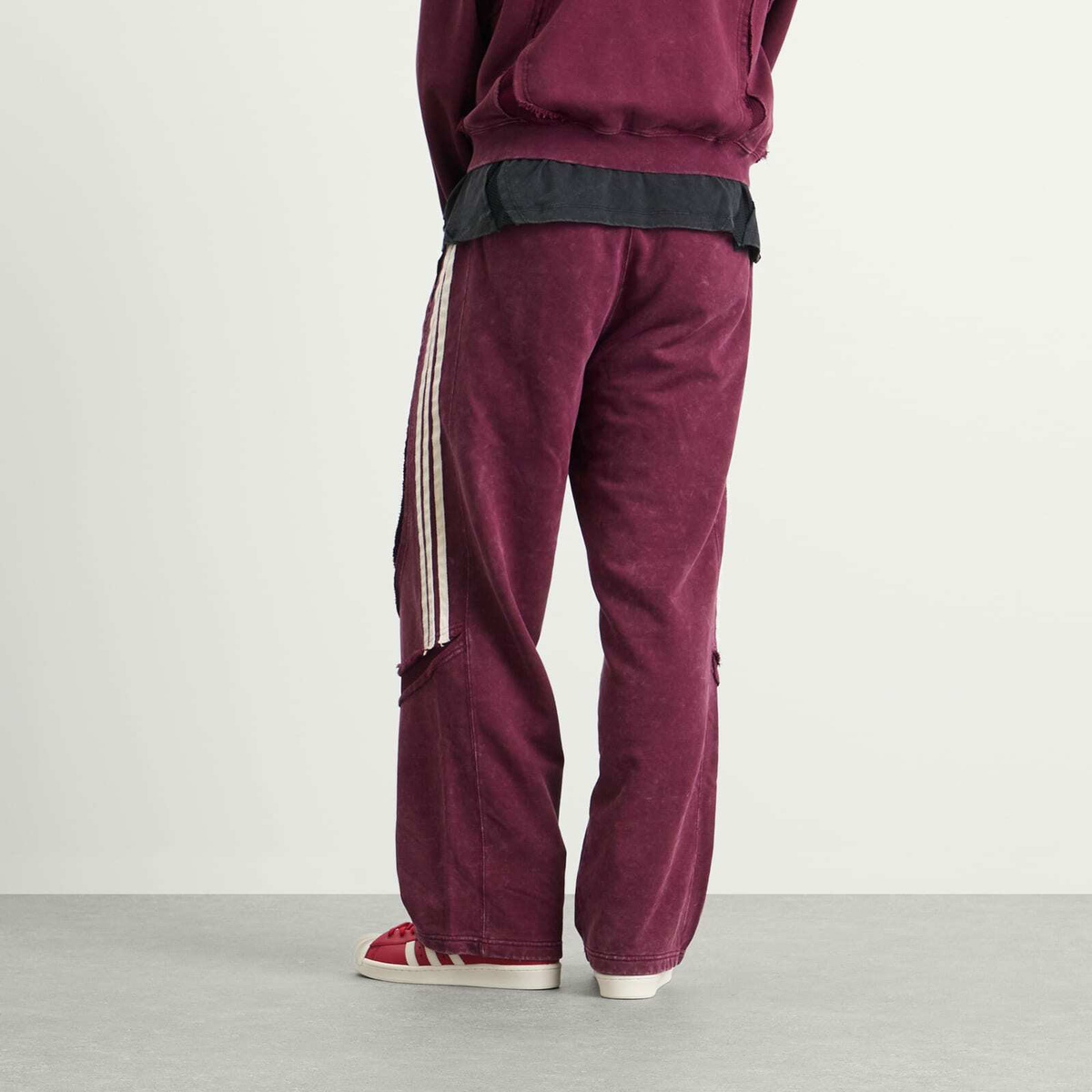 Adidas Men's x Thug Club TG Sweat Pant in Burgundy