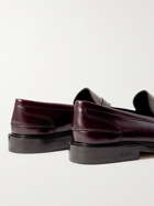 VINNY'S - Townee Leather Penny Loafers - Burgundy - 40