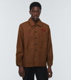 Bode - Brooch wool shirt jacket