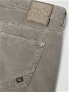 Incotex - Slim-Fit Cotton-Blend Corduroy Trousers - Gray