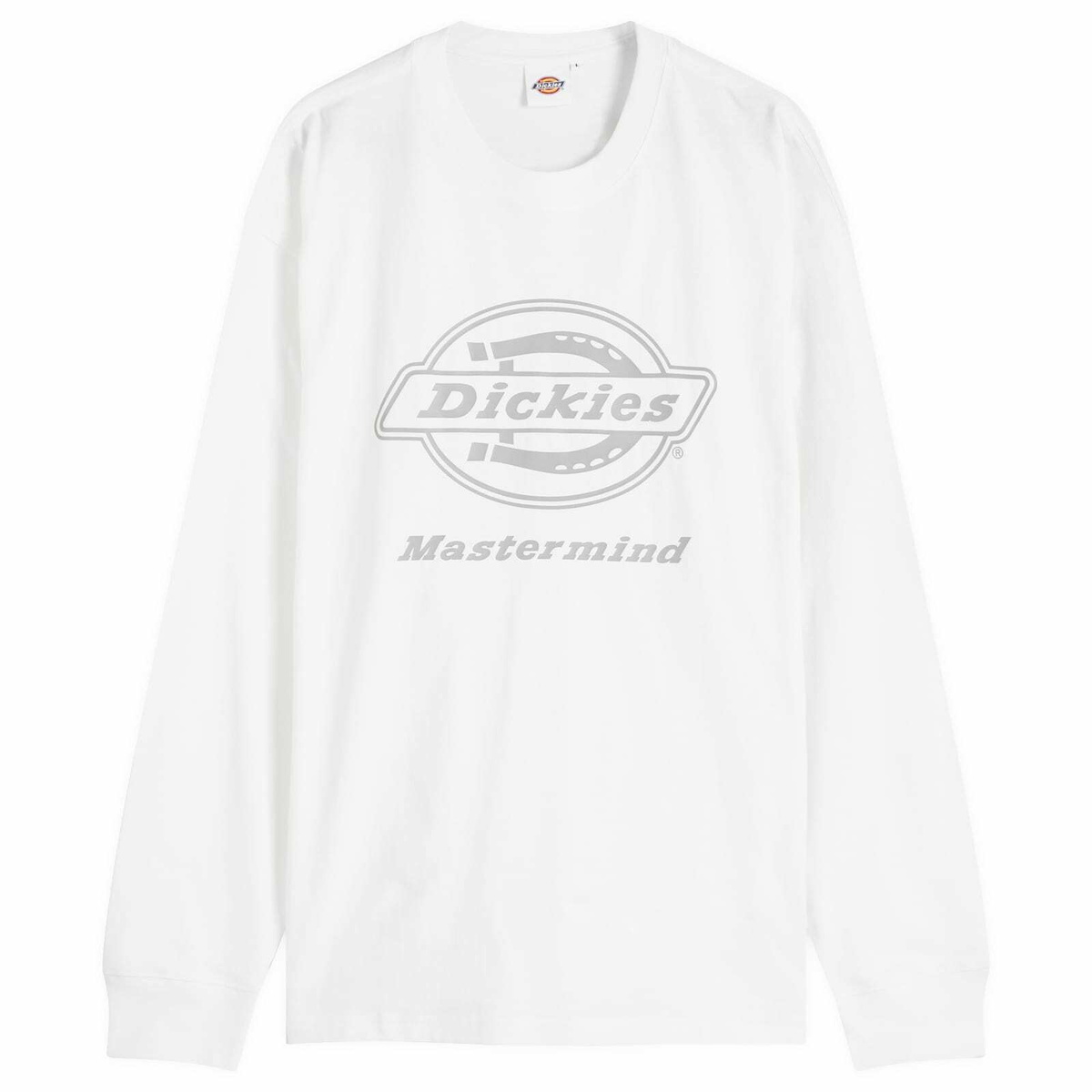 新品タグ付き　MASTERMIND WORLD ロングスリーブ Tシャツ MASTERMIND WORLD Men's x Dickies Logo Long Sleeve T-Shirt in White