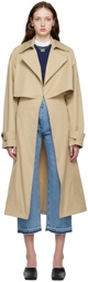 System Beige Cutout Trench Coat