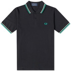 Fred Perry Men's Twin Tipped Polo Shirt in Toronto Green