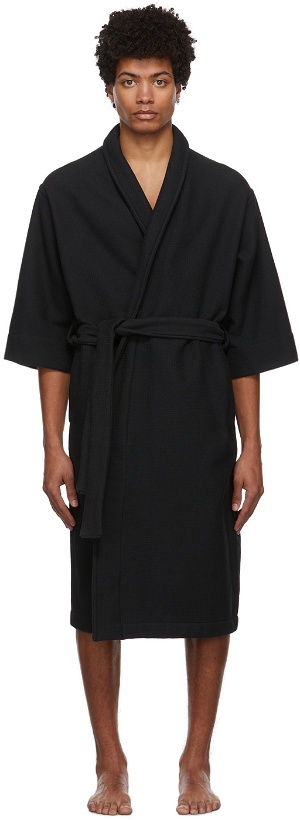 Photo: Fear of God Black Three-Quarter Sleeve Robe
