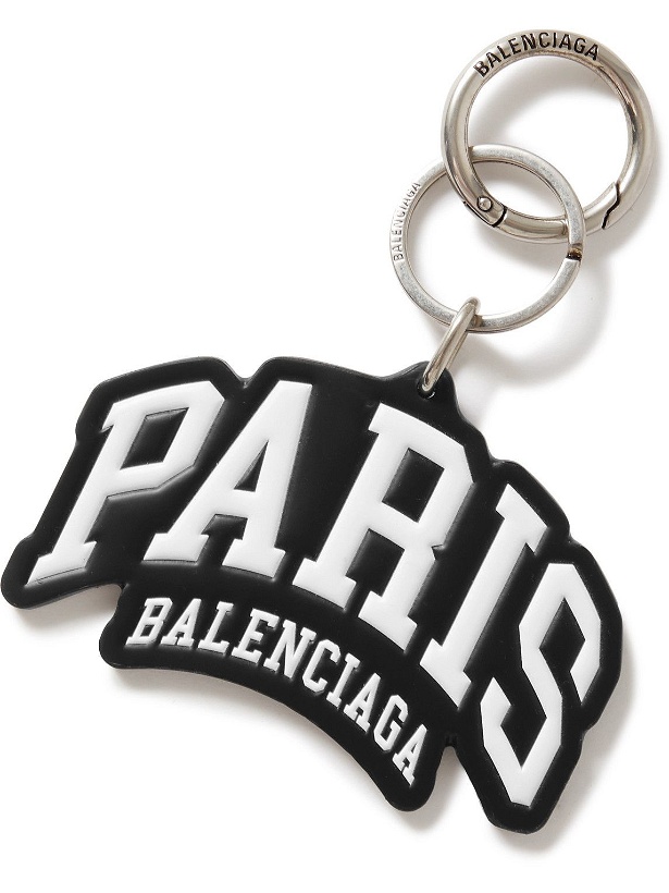 Photo: Balenciaga - Logo-Embossed Leather Key Ring