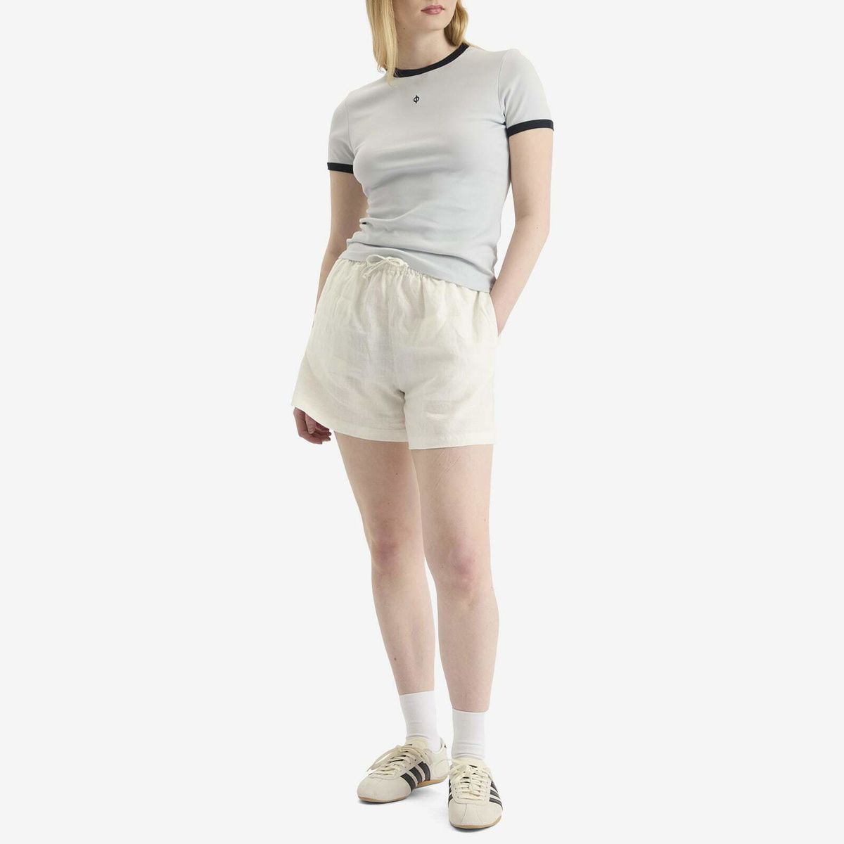 Samsøe Samsøe Women's Sabond Short Sleeve T-Shirt in Gray Dawn