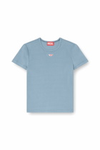 Diesel T-shirt with D logo patch - T-Shirts Womens in Blue
