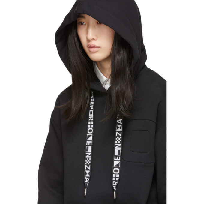 Proenza Schouler BLack PSWL Drawstring Hoodie Proenza Schouler