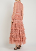 Needle & Thread Blossom Floral-embroidered Tulle Gown Pink