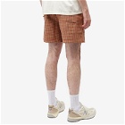 Pleasures Men's Intercept Houndstooth Shorts in Brown