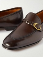 TOM FORD - Martin Burnished-Leather Loafers - Brown