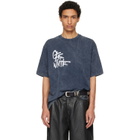 Off-White Navy Spray Painting Skate T-shirt