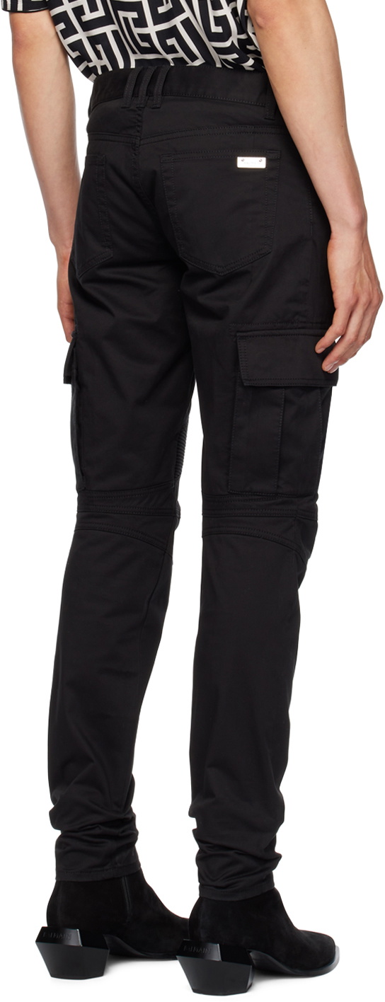 Balmain Black Paneled Cargo Pants Balmain