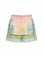 CASABLANCA Printed Linen Shorts