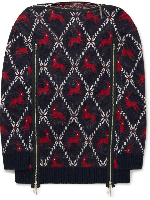 Photo: TAKAHIROMIYASHITA TheSoloist. - Embellished Wool-Jacquard Sweater