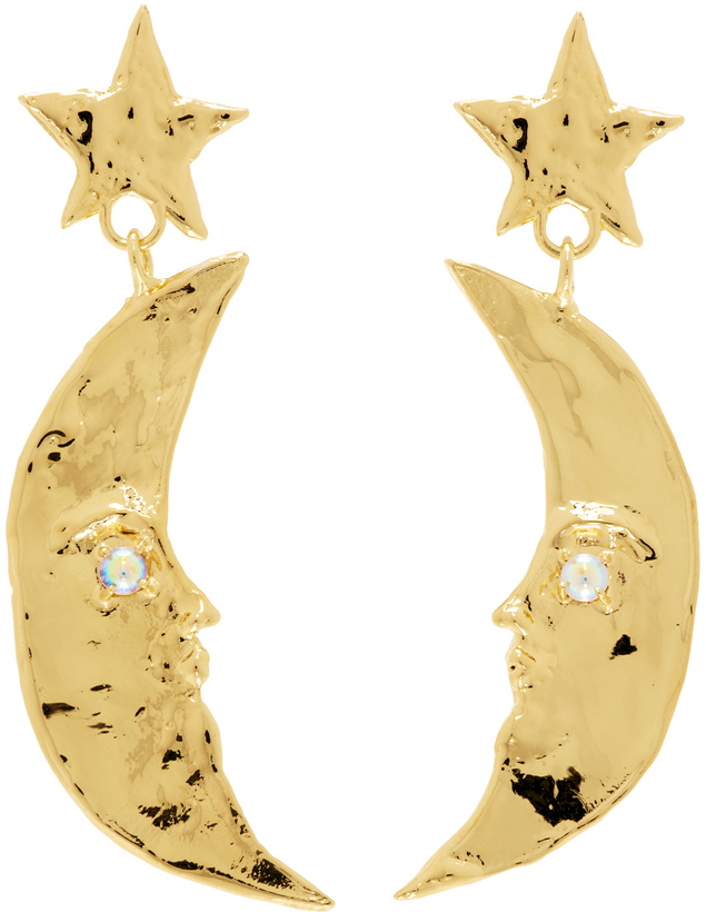 Photo: Mondo Mondo Gold Moon Earrings