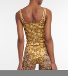 KNWLS - Floral corset top