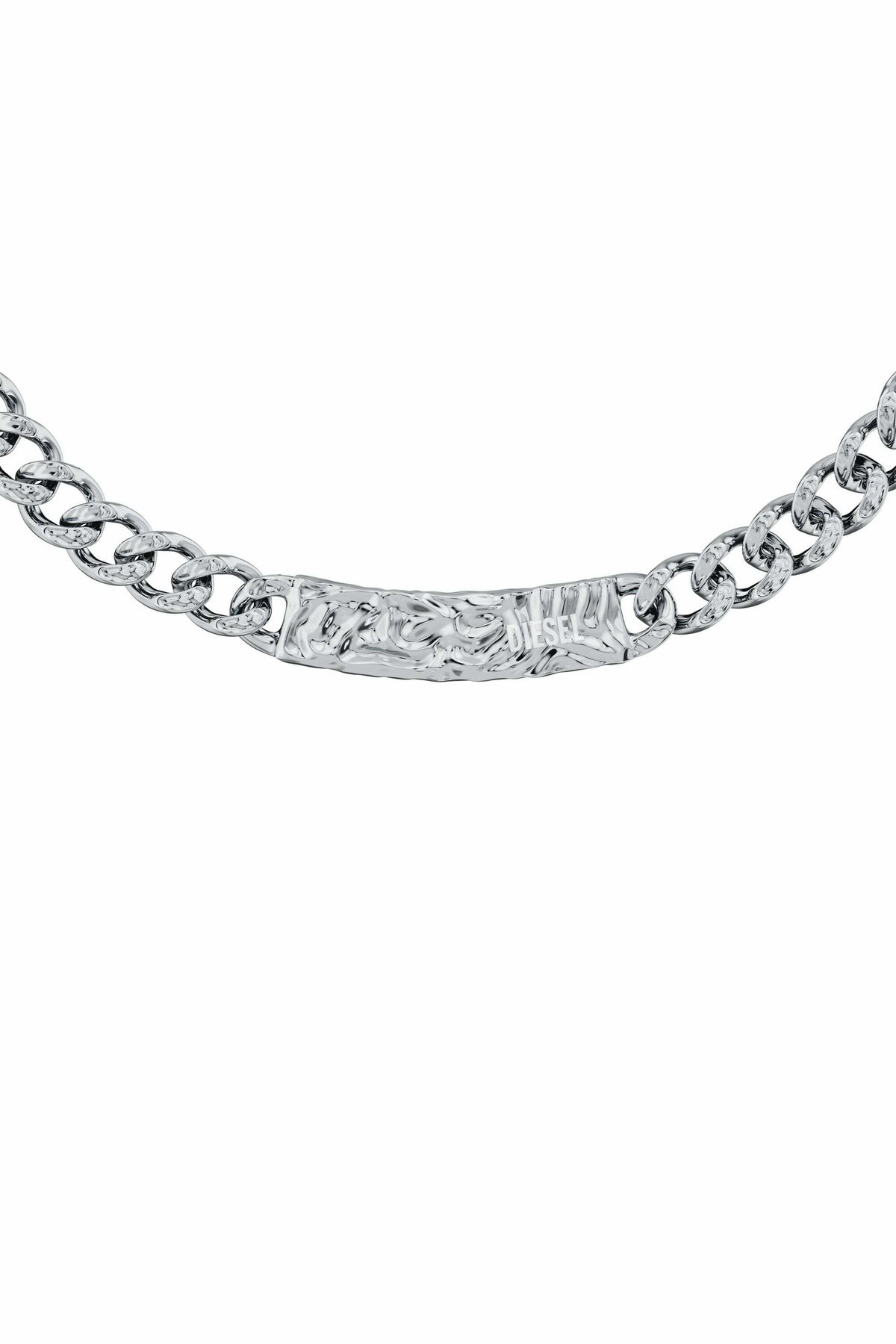 Diesel Stainless Steel Chain Necklace - Necklaces - Unisex - Silver