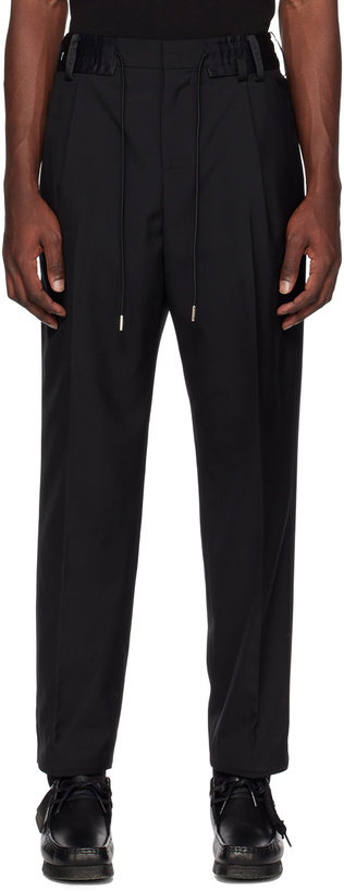 Photo: sacai Black Drawstring Trousers