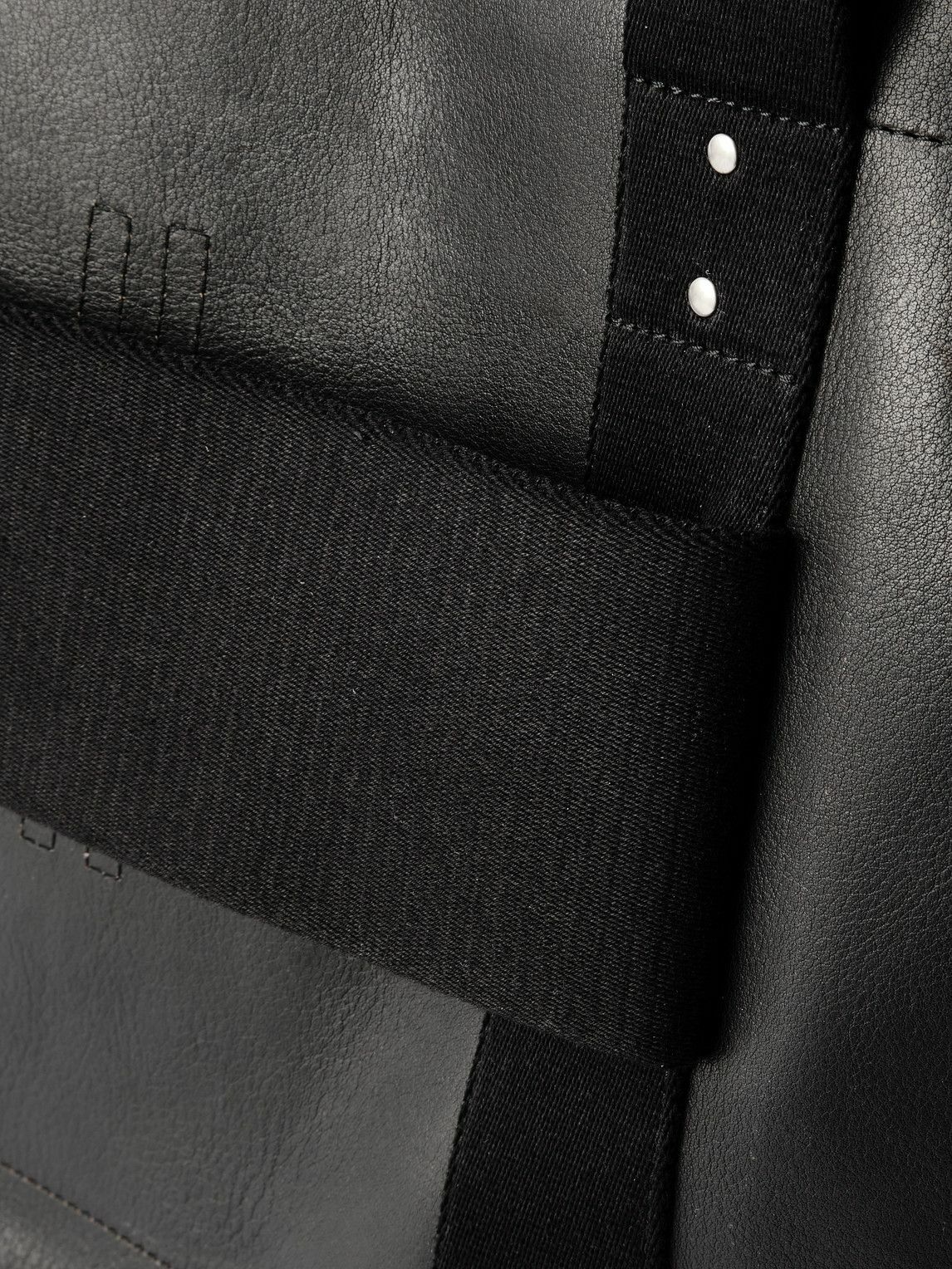 Rick Owens - Webbing-Trimmed Burnished-Leather Weekend Bag