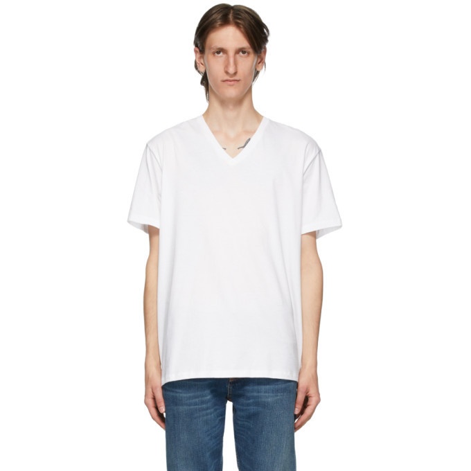 Photo: Calvin Klein Underwear Three-Pack White V-Neck Classic-Fit T-Shirt