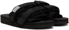 Suicoke Black MOTO-Cab Sandals