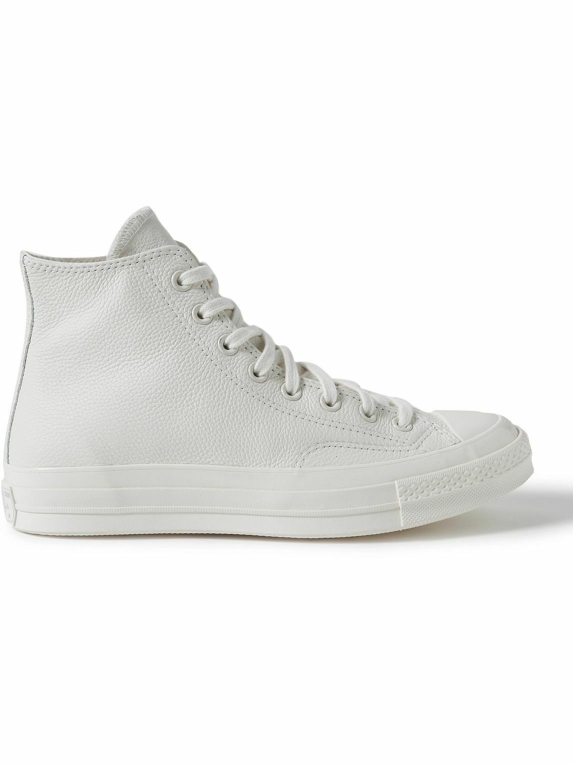 Converse - Chuck 70 Full-Grain Leather High-Top Sneakers - White Converse