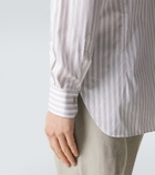 Kiton Striped cotton poplin shirt