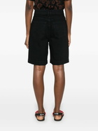 FRAME Black Organic Cotton Denim Shorts