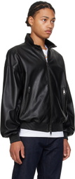 Bally Black Adrien Brody Edition Lightweight Leather Jacket
