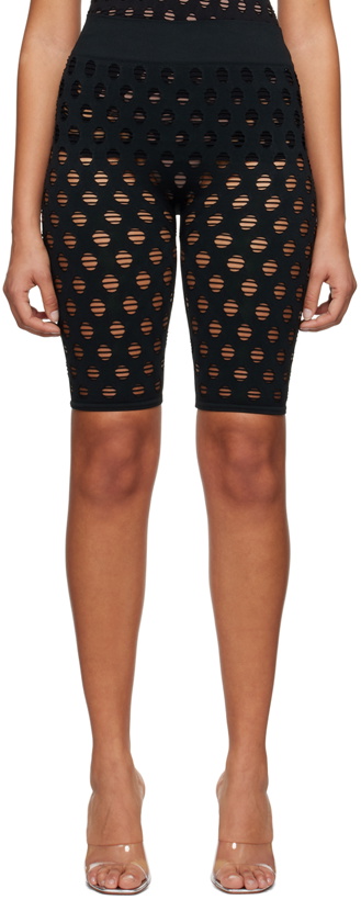 Photo: Maisie Wilen Black Perforated Shorts