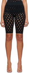 Maisie Wilen Black Perforated Shorts